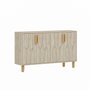 Hanah Home Consola Travertino 120cm Ancho x 73.6cm Alto x 29.6cm Profundidad Tablero Partículas Melamina